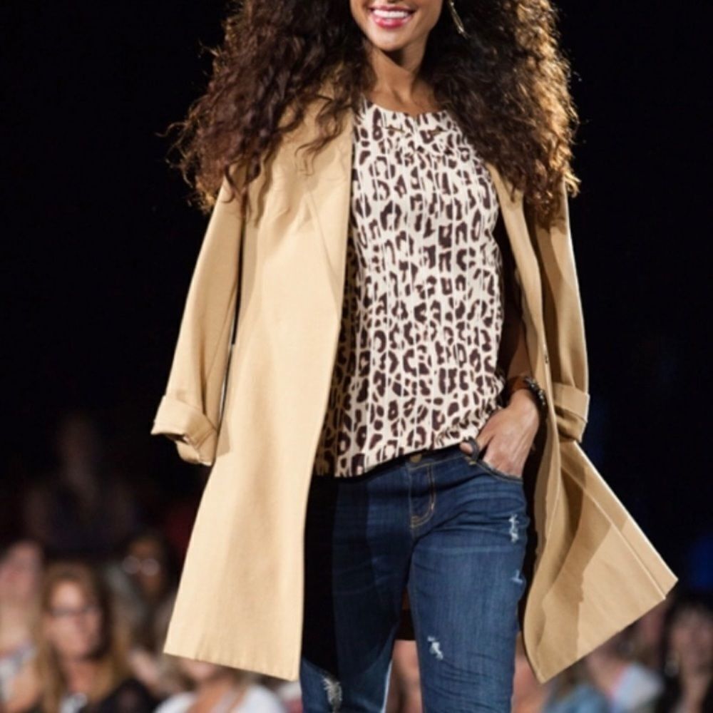 Cabi Ginger Leopard Print Shell Keyhole Tank Top - image 1